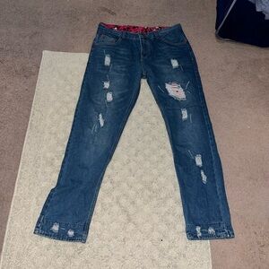 Distressed Blue Women's Jeans
